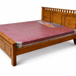 Classic Solid Wood Panel Bed