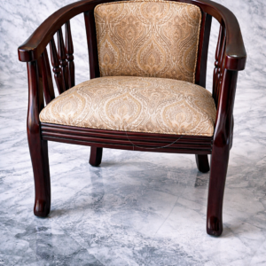 Handcrafted Solid Wood Upholstered Accent Chair