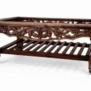 Handcrafted Solid Wood Carved Center Table